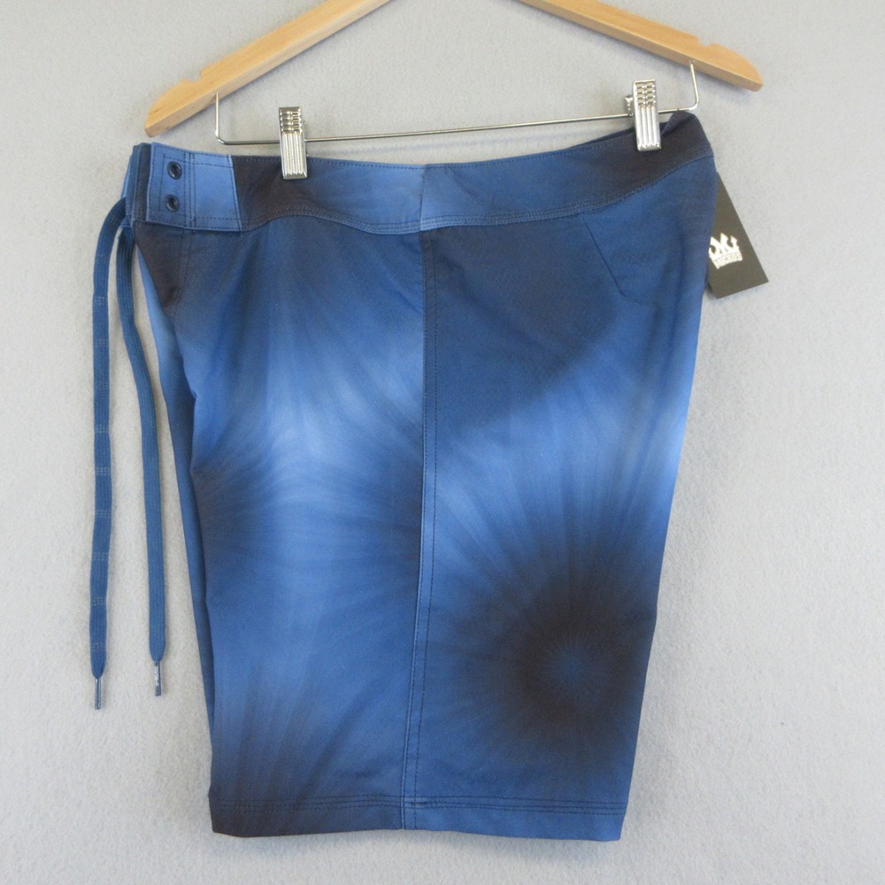 Micros Board Shorts Mens 30 NWT Blue Tie Dye 4-Way Stretch Pockets Surf Swim - Picture 9 of 12
